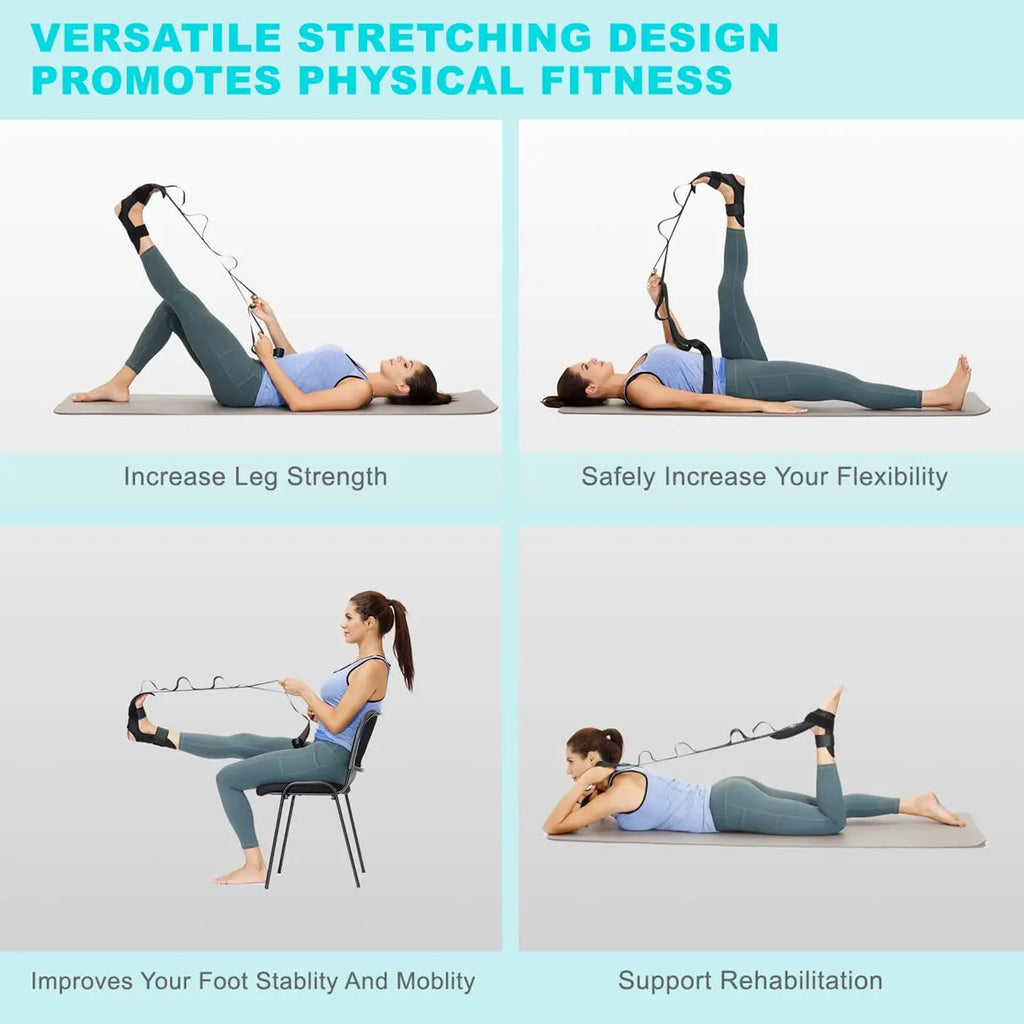 🔥 Premium Foot and Calf Stretching Strap - Flexibility and Recovery Trainer
