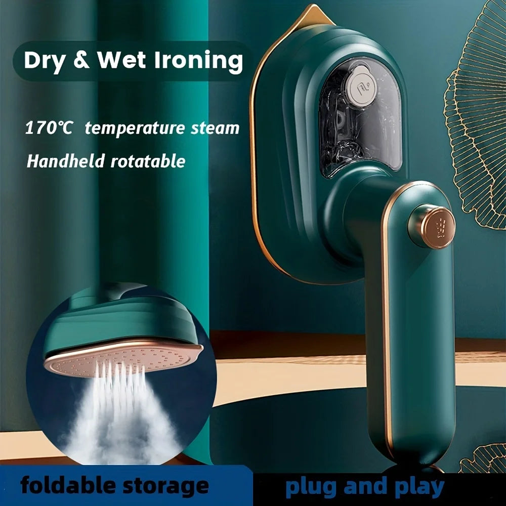 Portable Foldable Steam Iron - Compact Travel Clothes Steamer