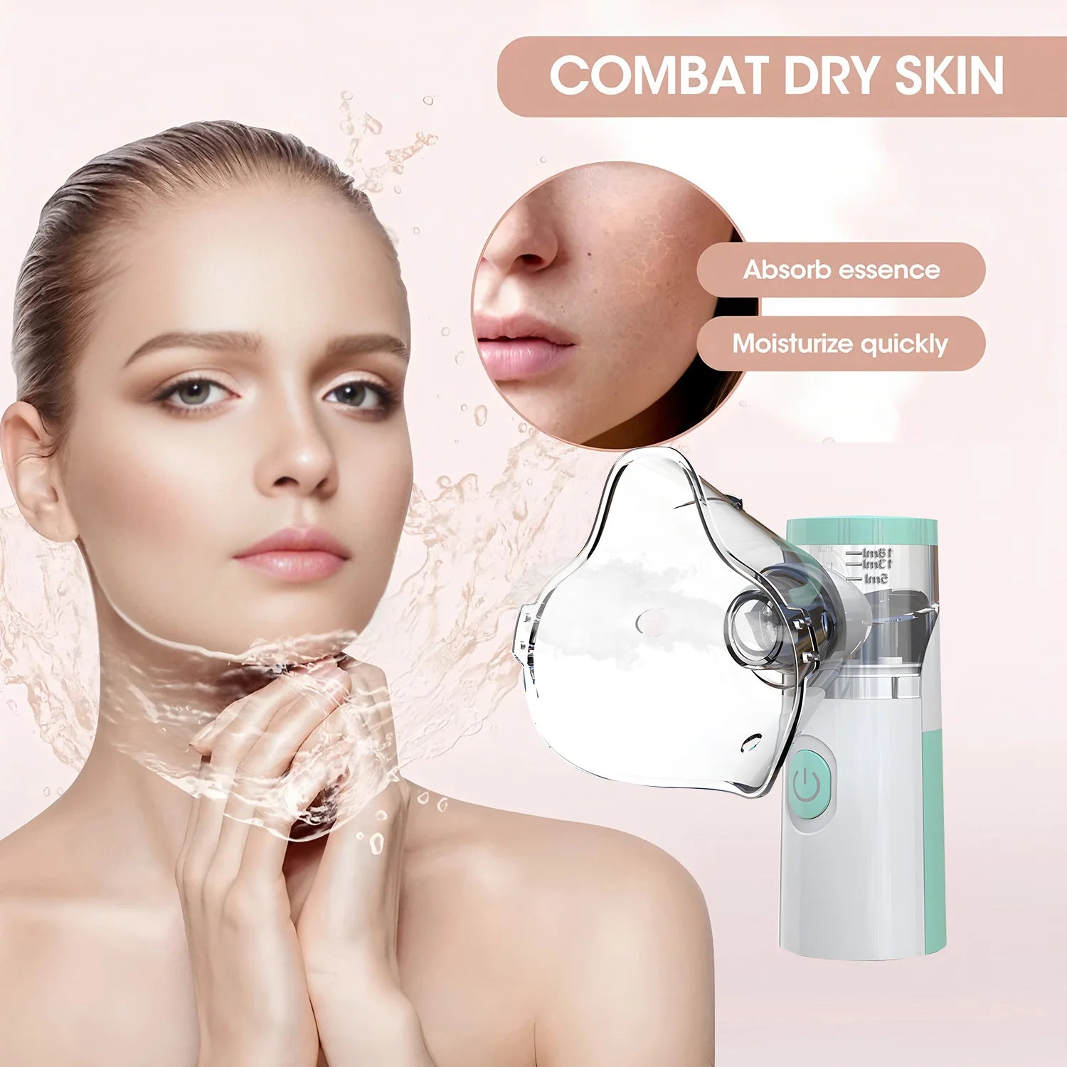 Portable Mini Facial Steamer - USB Nano Face Mist Hydration Sprayer