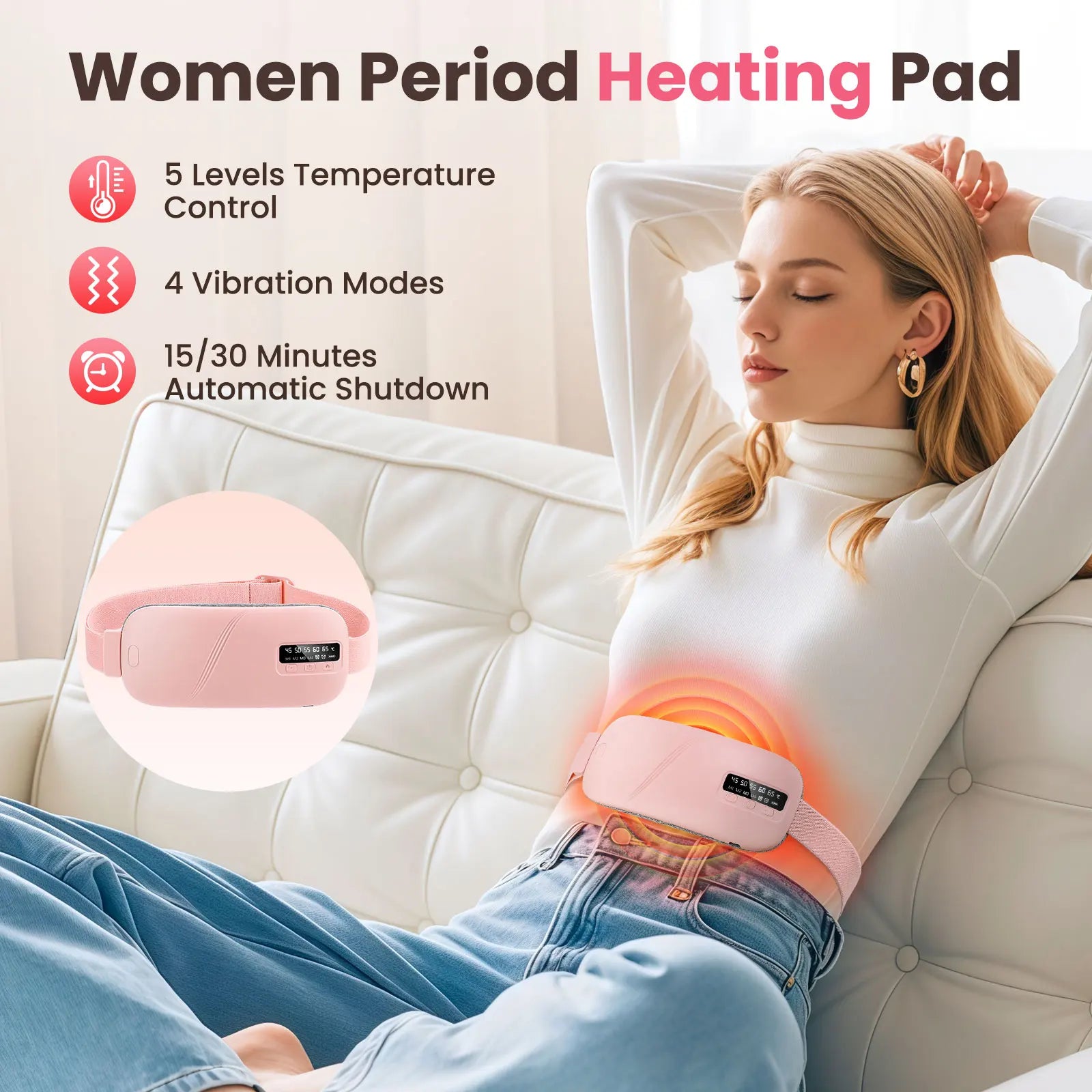 🔥 Smart Heating Belt - Fast Menstrual Pain Relief