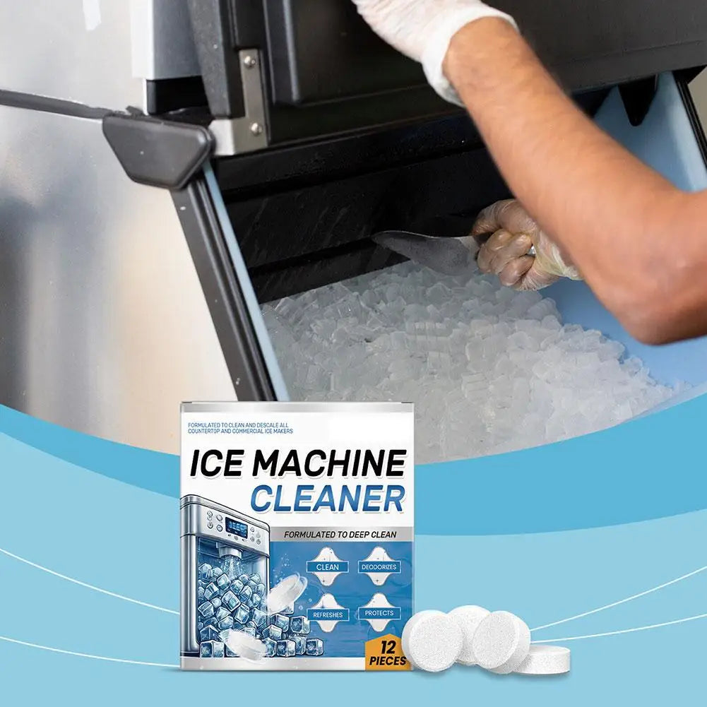 Ice Machine Cleaning Tablets - 12 Pack Descaler and Odor Remover