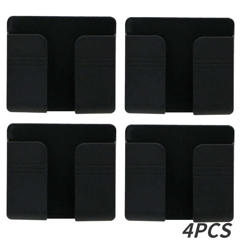 Wall Mount Phone and Remote Holder - No- Drill Storage Organizer (1, 2 or 4 Pack)