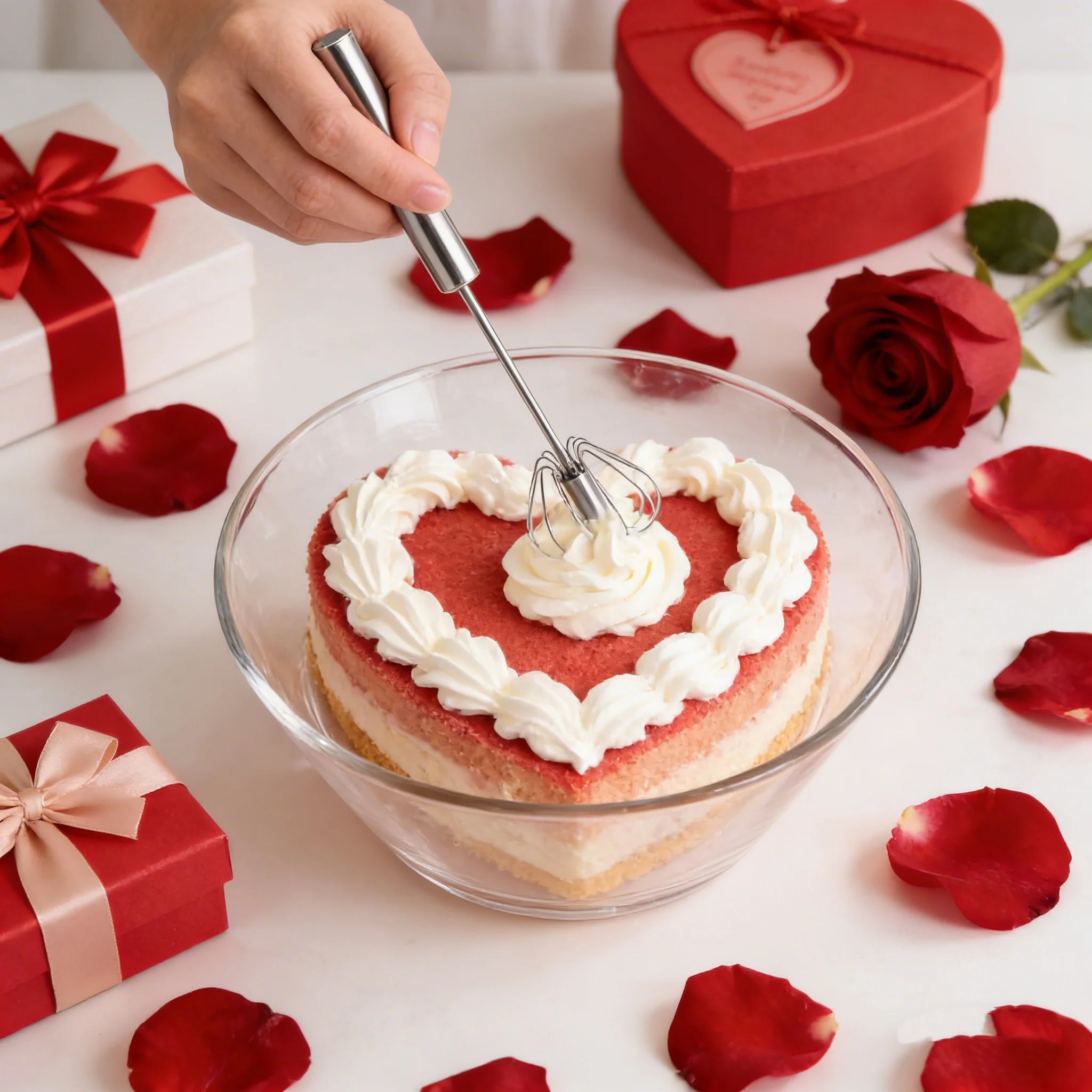 Mini Automatic Hand Whisk - One Press Egg and Coffe Mixer