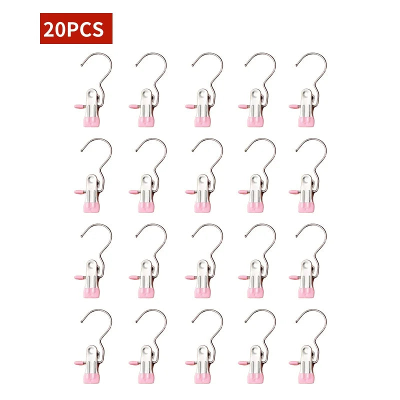 Space Saving Stainless Steel Pants  Hangers - Closet Organizer Clips (5-20 Pack)