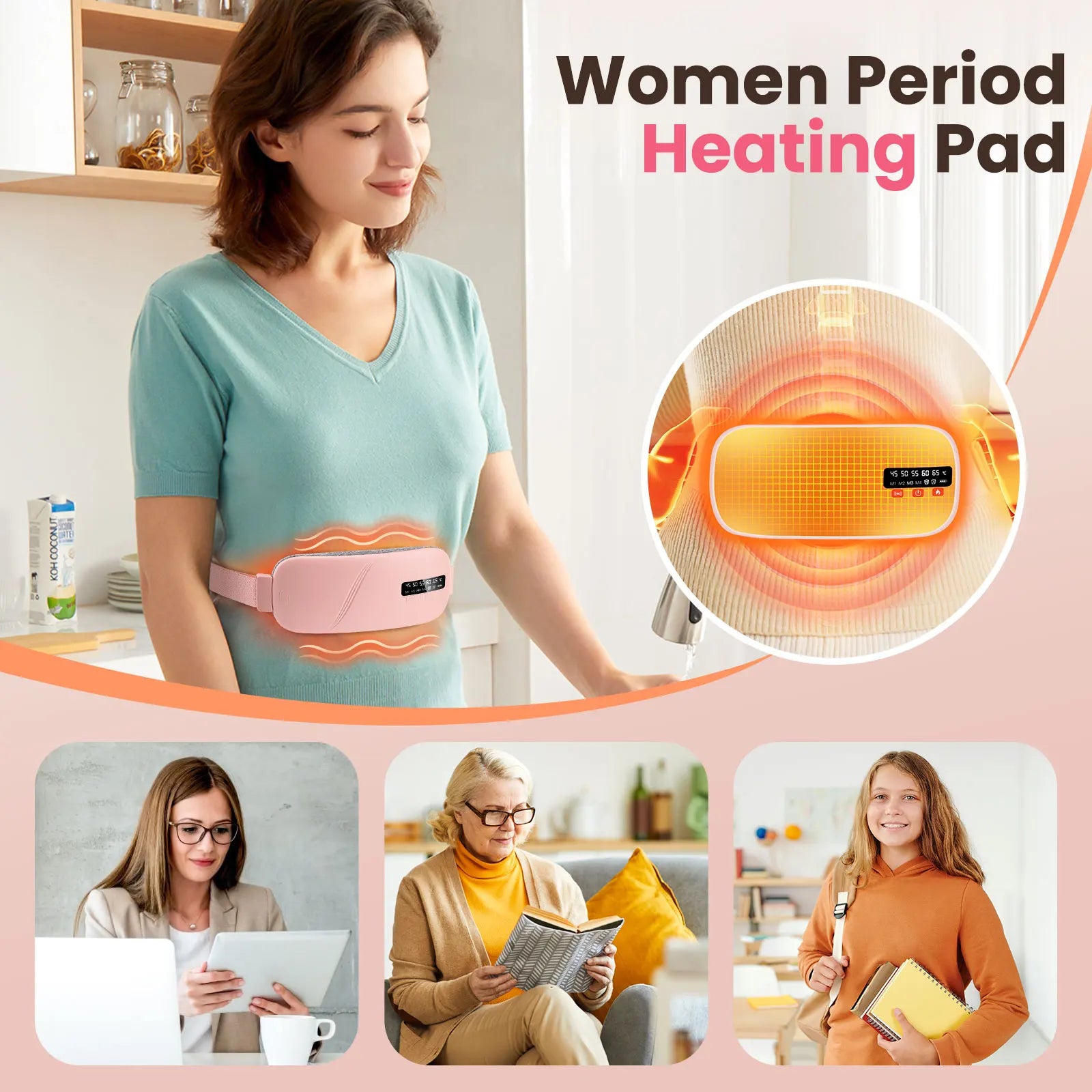 🔥 Smart Heating Belt - Fast Menstrual Pain Relief