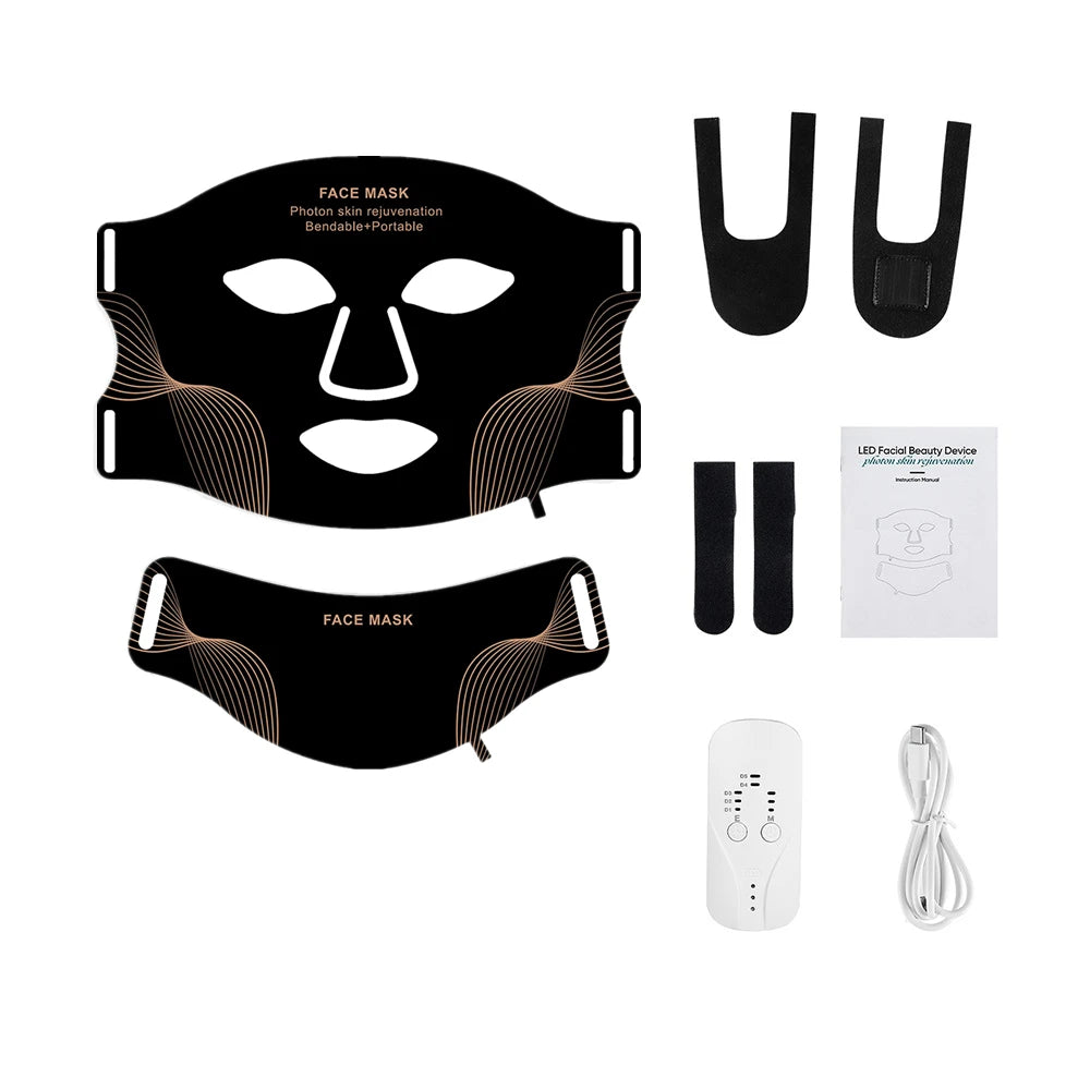 💥 7-Color LED Face and Neck Therapy Mask - Skin Rejuvenation