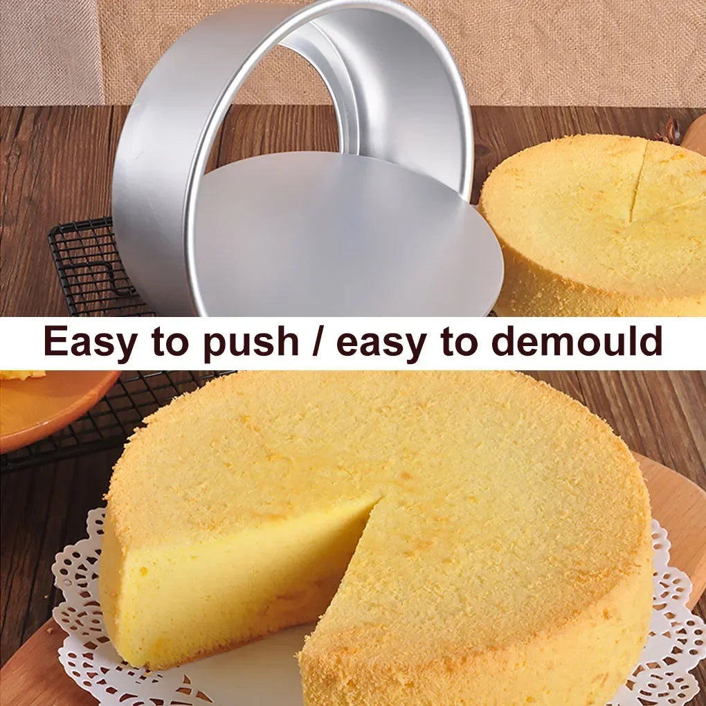 Premium Non-Stick Round Cake Pan - Removable Bottom Baking Mold