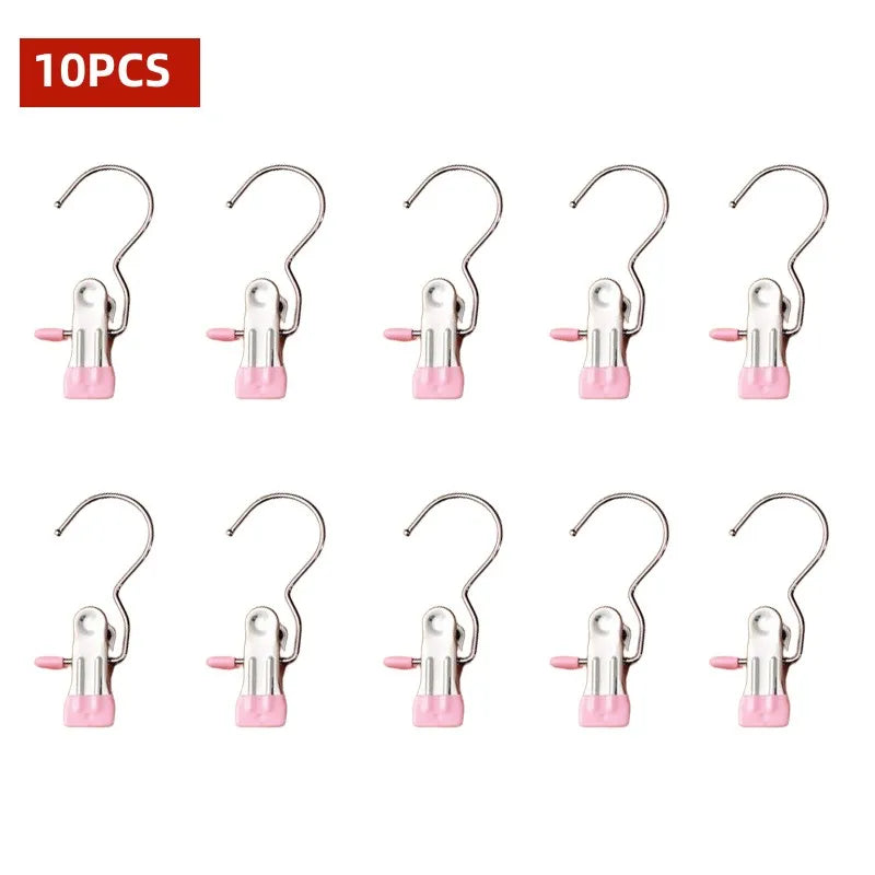 Space Saving Stainless Steel Pants  Hangers - Closet Organizer Clips (5-20 Pack)