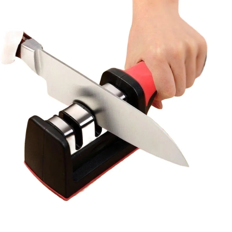 3- Stage Kitchen Knife Sharpener - Non-Slip Professional Knife Sharpening Tool
