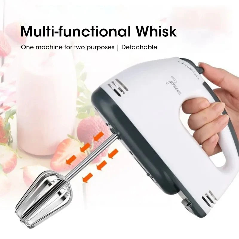 7-Speed  Electric Hand Mixer - Portable Baking and Cooking Mixer