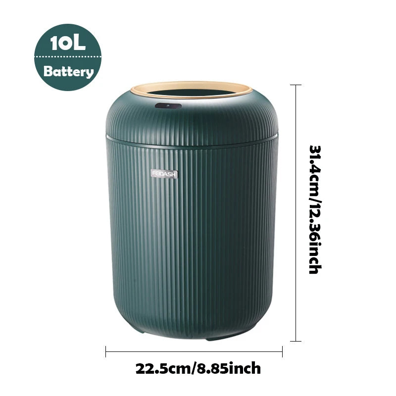 💫 Automatic Motion Sensor Trash Can With Wooden Stand