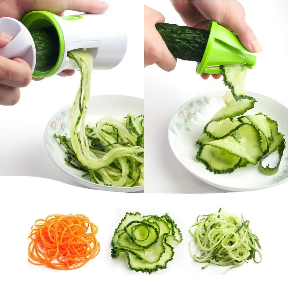 🥕 3-in-1 Vegetable Spiralizer Cutter - Make Zucchini Healthy Cooking