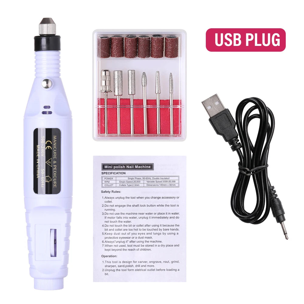 💫 Proffessional Electric Nail Drill Machine - Manicure and Pedicure Kit