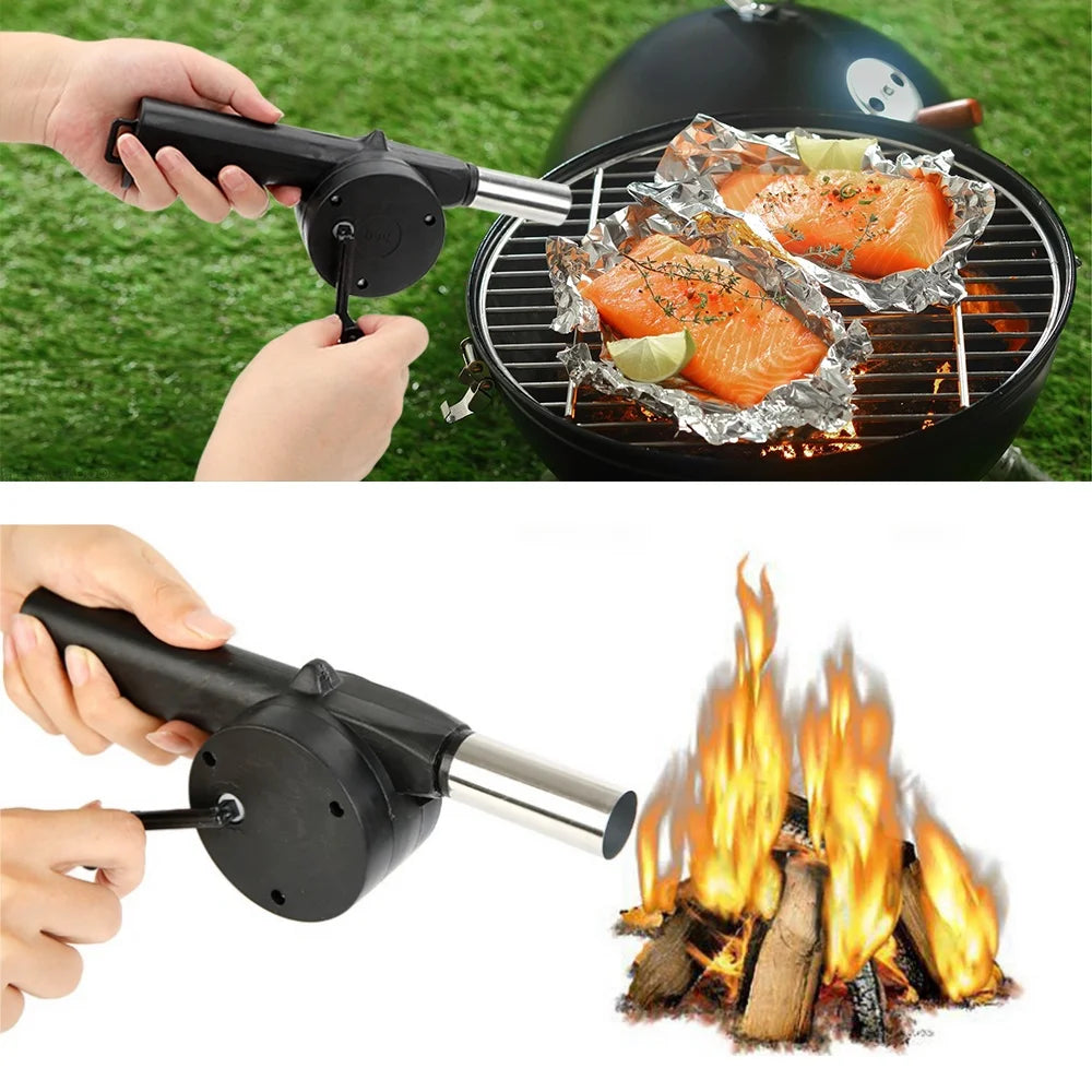 🔥BBQ Fire Starter Fan- Portable Hand Crank Air Blower🔥