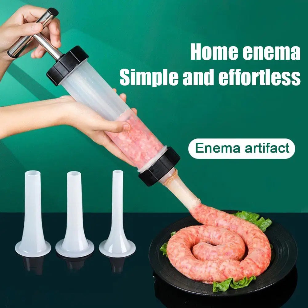 Manual Sausage Stuffer KIt - Homemade Meat Filling Syringe