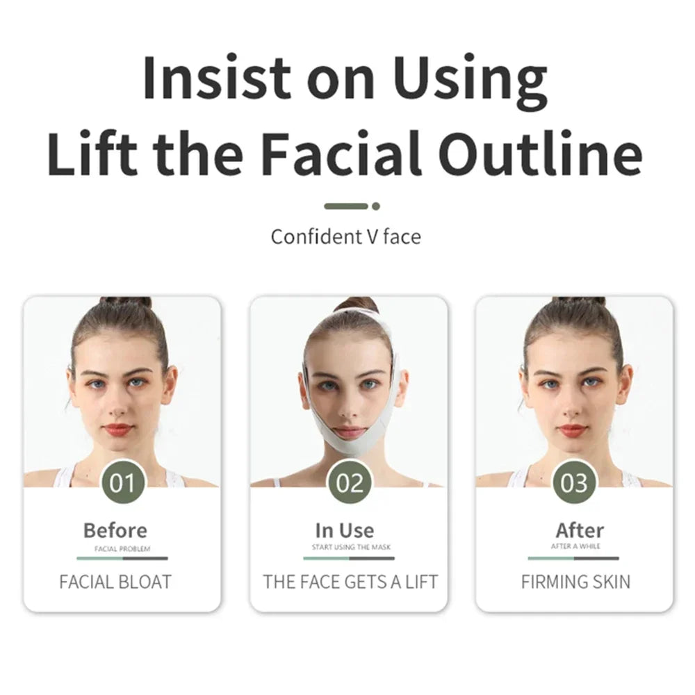 💫 V-Line Face Slimming Band - Chin Lift and Jawline Shaping Strap