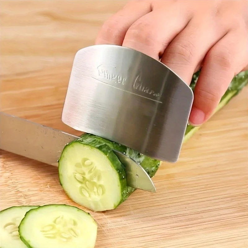 Stainless Steel Finger Guard - Kitchen Finger Protector for Safe Cutting