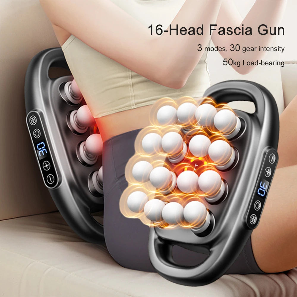 Deep Tissue Massage Gun - High Frequency Muscle Massager with 16/22/24 Heads for Full Body Pain Relief