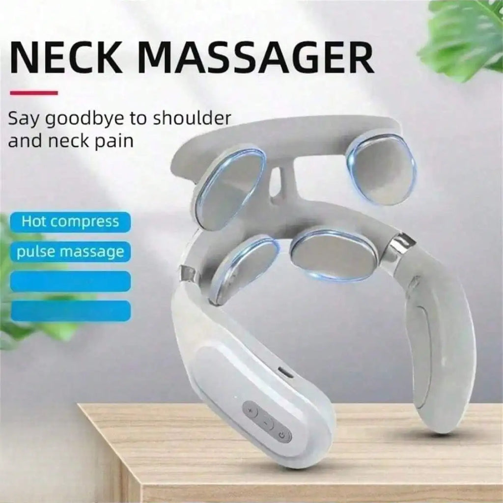 Smart Neck Massager With Heat - 16 Modes USB Vervical Pain RElief