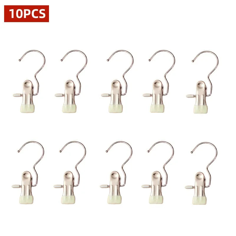 Space Saving Stainless Steel Pants  Hangers - Closet Organizer Clips (5-20 Pack)
