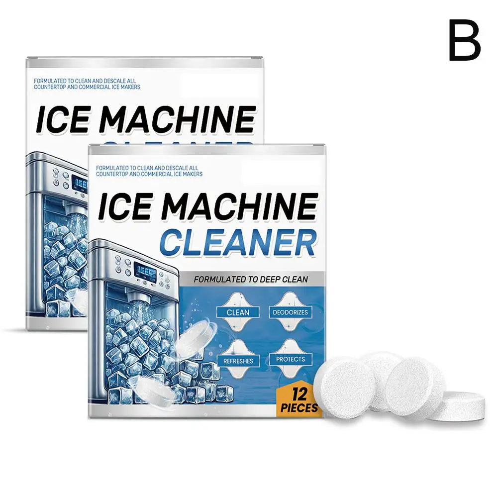 Ice Machine Cleaning Tablets - 12 Pack Descaler and Odor Remover