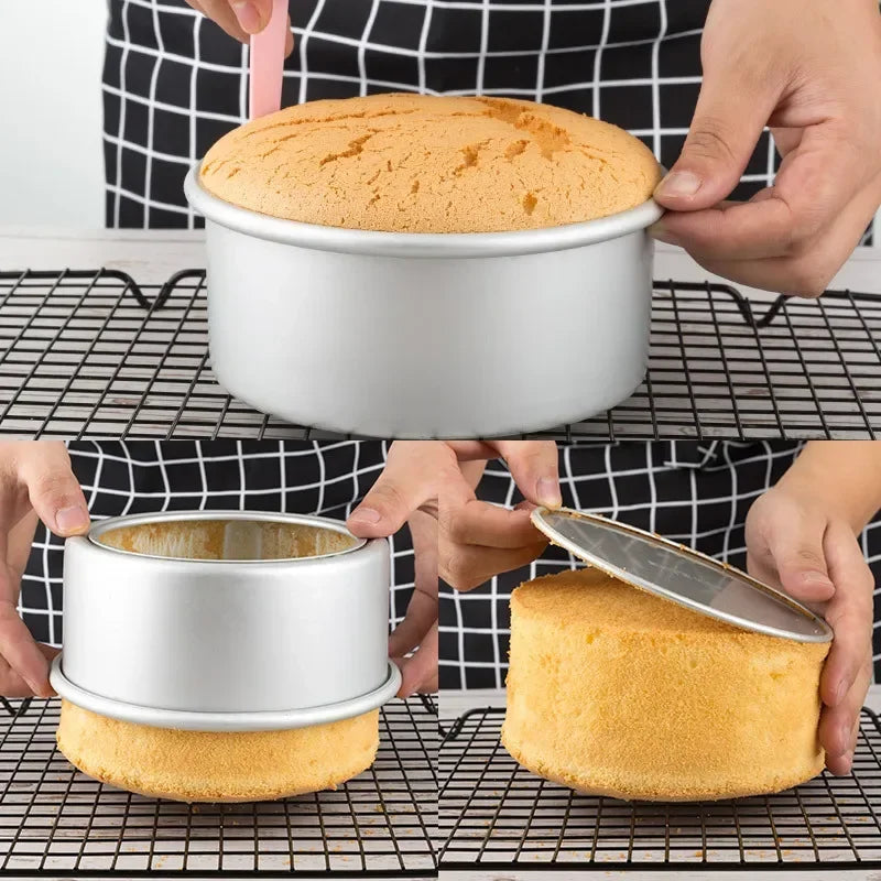 Premium Non-Stick Round Cake Pan - Removable Bottom Baking Mold