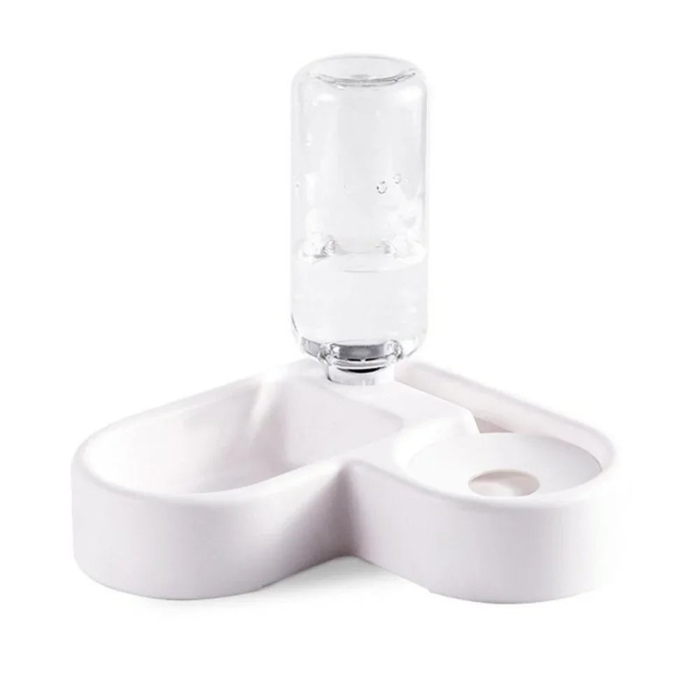2- In -1 Automatic Pet Feeder and Water Bowl - 500ml Slow Feedling Bowl for Cats and Dogs