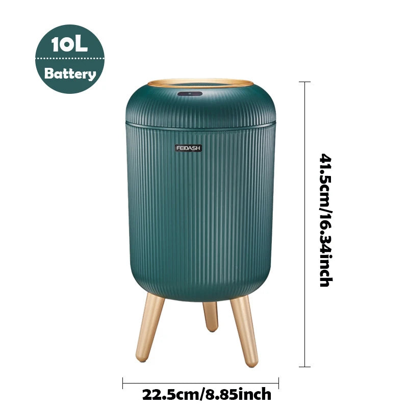 💫 Automatic Motion Sensor Trash Can With Wooden Stand