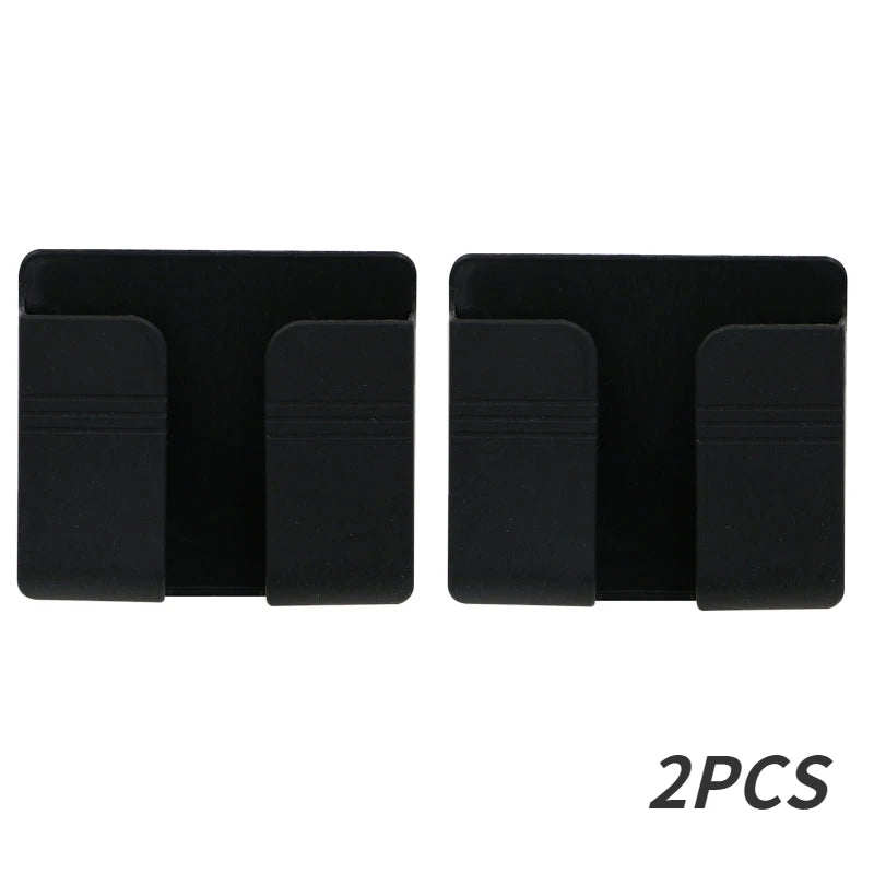 Wall Mount Phone and Remote Holder - No- Drill Storage Organizer (1, 2 or 4 Pack)