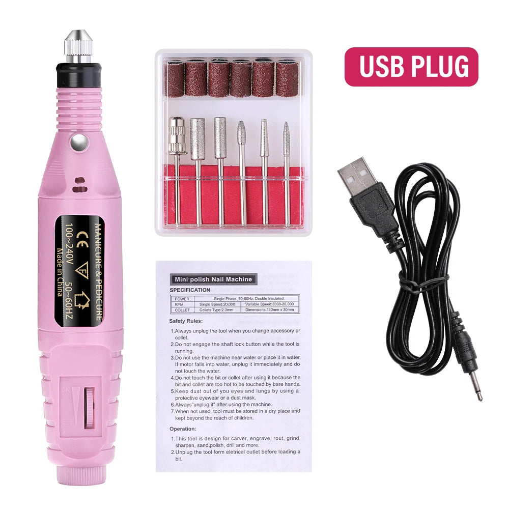 💫 Proffessional Electric Nail Drill Machine - Manicure and Pedicure Kit