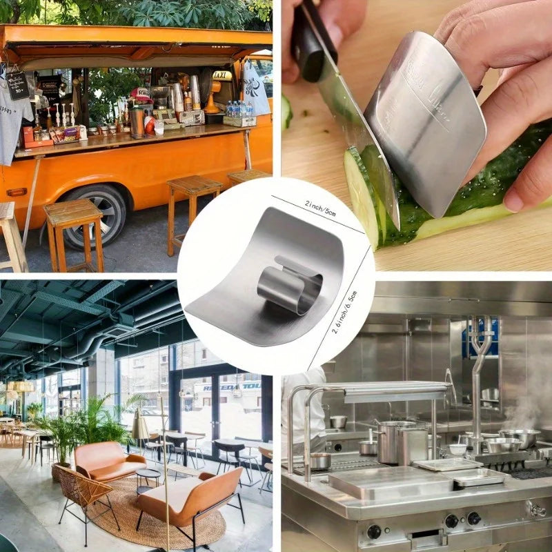Stainless Steel Finger Guard - Kitchen Finger Protector for Safe Cutting